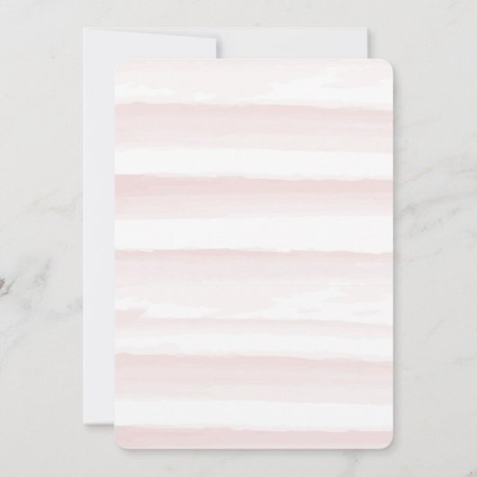 ミセス恋しく思ピンクスーツケースブライダルシャワーへ旅行 招待状 (裏面)