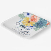 ミセス恋しく思フローラ多肉性マカロンブライダルシャワー ペーパープレート (傾斜あり)