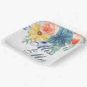 ミセス恋しく思フローラ多肉性マカロンブライダルシャワー ペーパープレート (傾斜あり)