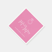 ミセス恋しく思ブライダルシャワーナプキンへ |ピンク スタンダードカクテルナプキン (角)