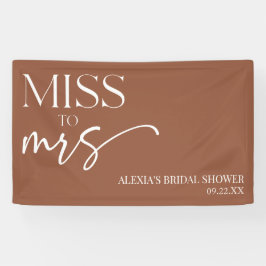 ミセス恋しく思ブラウン・ボホ・ボヘミアン・ブライダルシャワーへ 横断幕