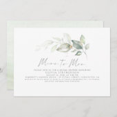 ミセス恋しく思・グエレガントリーリーブライダルシャワー 招待状 (正面/裏面)