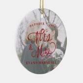 ミセス新婚の夫人の写結婚した真 セラミックオーナメント (右)