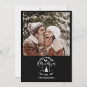 ミセス氏の写真ミニマル初めてのクリスマス シーズンカード (正面)