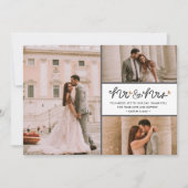 ミセス氏の写真結婚コラージュサンキューカード (正面)