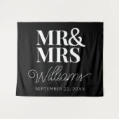 ミセス氏の結婚ブライダルシャワーモダン背景 タペストリー (正面(横))