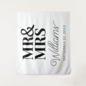 ミセス氏の結婚ブライダルシャワーモダン背景 タペストリー (正面)