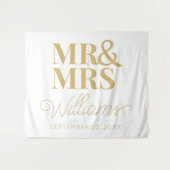 ミセス氏の結婚ブライダルシャワーモダン背景 タペストリー (正面(横))