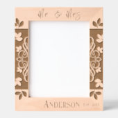 ミセス結婚のフローラ縁ど レーザー彫刻フレーム (正面)