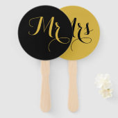 ミセス結婚またはミセスのためのゲームのラウンドハンドファン ハンドファン (正面&裏面)