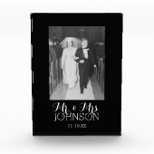 ミセス結婚ズの写真 – 白黒記念日 フォトブロック (正面)