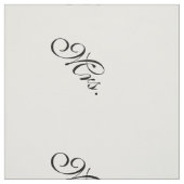 ミセス結婚ズイニシャル白黒モダンカスタム ファブリック (見本)