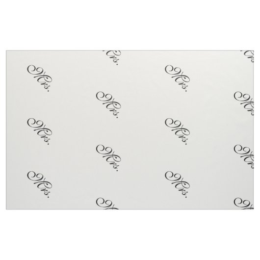 ミセス結婚ズイニシャル白黒モダンカスタム ファブリック (ファットクウォーター)