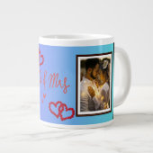 ミセス結婚ズ、周年記念、ギフトパーソナライズされた ジャンボコーヒーマグカップ (正面右)