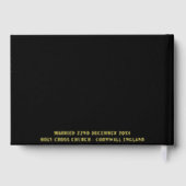 ミセス結婚フォトスクリプエレガントト金ゴールド ゲストブック (裏面)