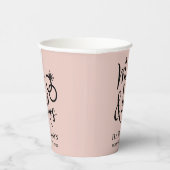 ミセス結婚・赤面・ピンク 紙コップ (右)