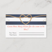 ミセス航海ののキス数を推測する エンクロージャーカード (正面)