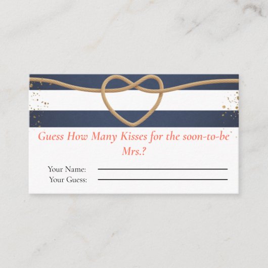 ミセス航海ののキス数を推測する エンクロージャーカード (正面)