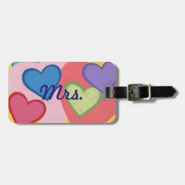 ミセス重カラフル層ハート荷札 ラゲッジタグ