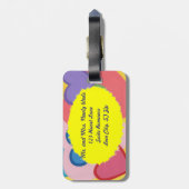 ミセス重カラフル層ハート荷札 ラゲッジタグ (裏面縦)