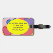 ミセス重カラフル層ハート荷札 ラゲッジタグ (裏面横)