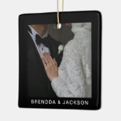 ミセス1フォトコラージュ初めてのクリスマス セラミックオーナメント (左)