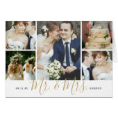 ミセス5写真の結婚サンキューカード (正面横)