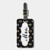 ミセス・いかり・パターン – ミセス・セットの一部 ラゲッジタグ (正面縦)
