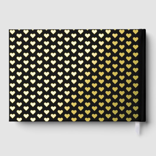 ミセス・はっきりしたタイポグラフィ・ブラック結婚の箔 ゲストブック (裏面)