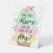 ミセス・アイスキスの数ブライダルシャワー 台座サイン (正面)