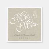ミセス・アンド・ミセスの素朴紙・ナ結婚プキンス スタンダードカクテルナプキン (正面)