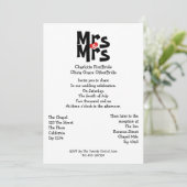 ミセス・アンド・ミセスモダンゲイ・レ結婚ズビアン 招待状 (スタンド正面)