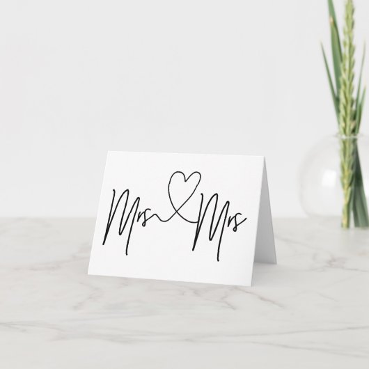 ミセス・アンド・ミセス・ウェディング・デイ・カードのレズ結婚ビアンのカード カード (正面)