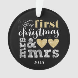 ミセス・アンド・ミセス・オーナメントとしての我々の初めてのクリスマス オーナメント