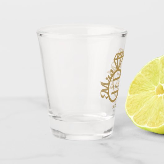 ミセス・アンド・ミセス・ダイヤモンドリングや輪ゲイ結婚式の引き出物 ショットグラス (左)