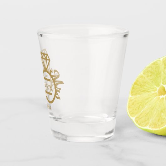 ミセス・アンド・ミセス・ダイヤモンドリングや輪ゲイ結婚式の引き出物 ショットグラス (右)