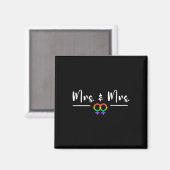 ミセス・アンド・ミセス・ハニーのレズビアンLgbt結婚披露宴 マグネット (正面/裏面)