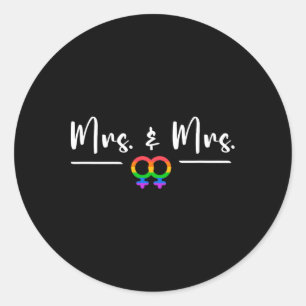 ミセス・アンド・ミセス・ハニーのレズビアンLgbt結婚披露宴 ラウンドシール