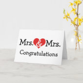 ミセス・アンド・ミセス・ラブハート結婚の祝辞 カード (黄色い花)
