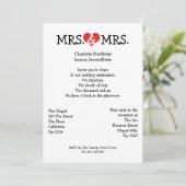 ミセス・アンド・ミセス・ラブ・ハート・レズ結婚ビアン 招待状 (スタンド正面)