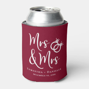 ミセス・アンド・ミセス・レズビアン・ブルゴーニュ結婚式の引き出物 缶クーラー
