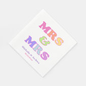 ミセス・アンド・ミセス | 可愛カラフルいゲイ結婚ズ スタンダードランチョンナプキン (角)