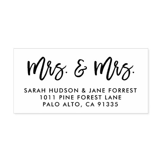 ミセス・アンド・ミセス・差出人住所・スタンプ、クリスマス・カード ラバースタンプ (インプリント)