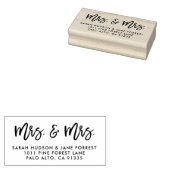 ミセス・アンド・ミセス・差出人住所・スタンプ、クリスマス・カード ラバースタンプ (押印)