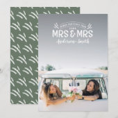 ミセス・アンド・ミセス・結婚クリスマスのお知らせ シーズンカード (正面/裏面)