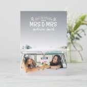 ミセス・アンド・ミセス・結婚クリスマスのお知らせ シーズンカード (スタンド正面)