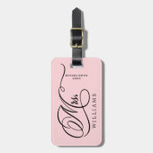 ミセス·イヤーが新婚の書道を設立 ラゲッジタグ (正面縦)