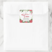 ミセス・ウィンター・ポインセチアブライダルシャワー スクエアシール (バッグ)