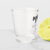 ミセス・エスト・名前をカスタムする結婚の新しいカップル・ギフト  ショットグラス (左)