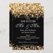 ミセス・エレガントカップル・シャワー・金ゴールド・ライト 招待状 (正面/裏面)